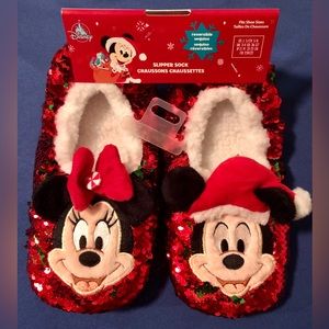 WDW Mickey & Minnie Mouse Slippers